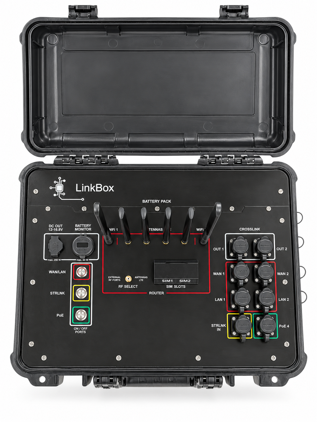 LinkBox 3.0 LBX-300-BR2 — загальний вигляд відкритого кейса LinkBox 3.0 LBX-300-BR2 — загальний вигляд відкритого кейса